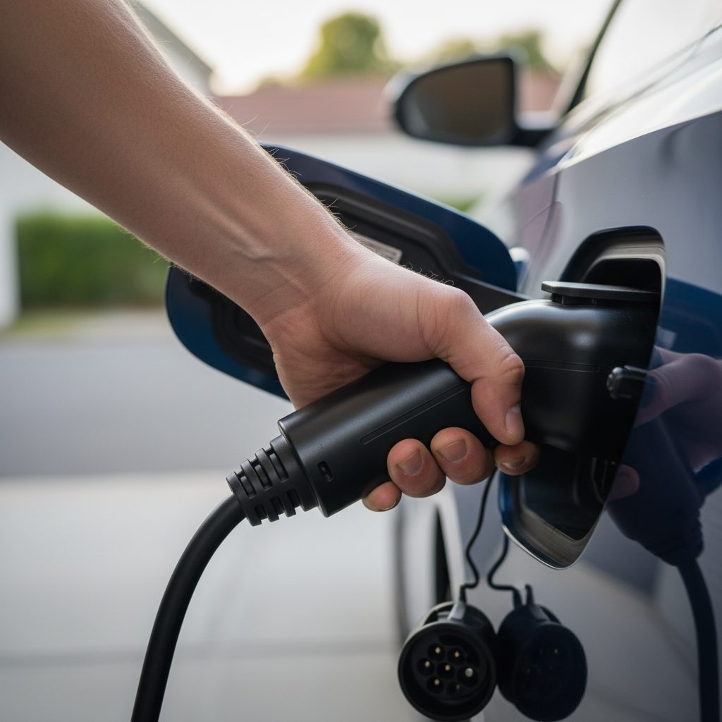 Close-up van laadpaal - detail van de apparatuur